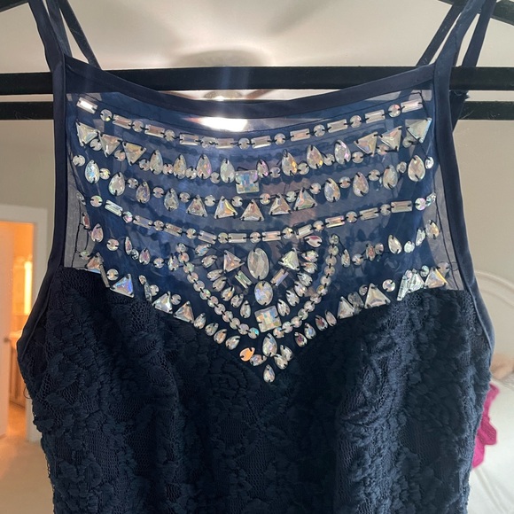 Navy Blue Formal Dress - Picture 2 of 4